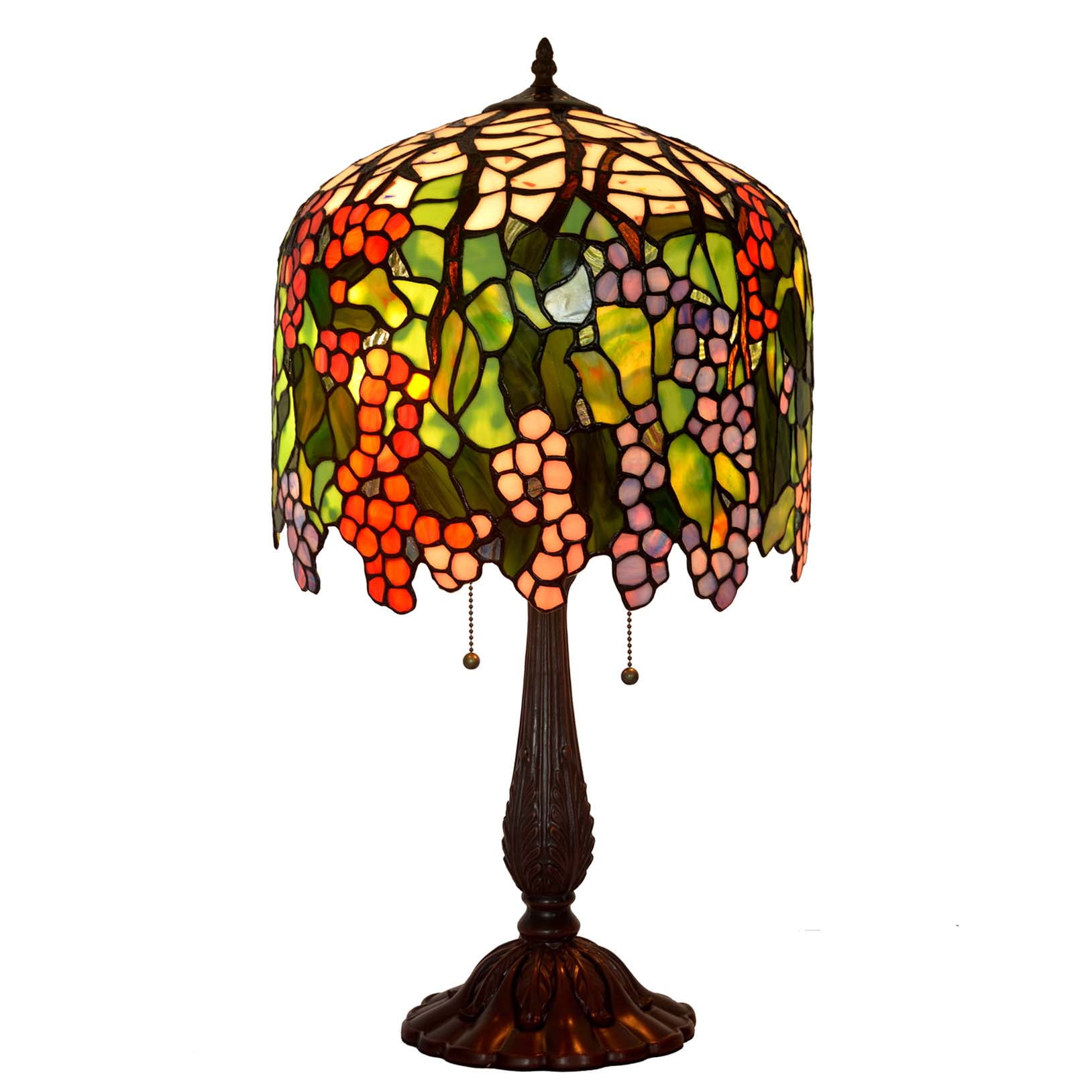 Bieye L10453 16-inches Grapes Tiffany Style Stained Glass ...