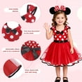 thumbnail image 3 of Jurebecia Princess Costumee Baby Fancy Dress up Princess Bowknot Tutu Tulle Xmas Cosplay Cute Birthday Party Outfits 100 cm 2-3 Years, 3 of 23