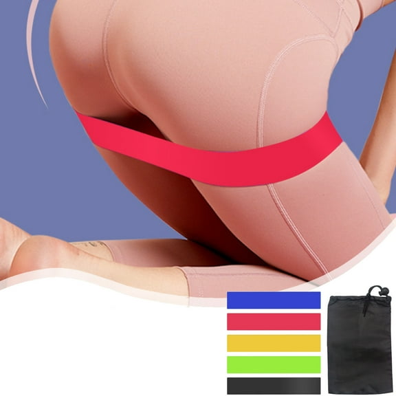 Tao Tao Resistance Loop Exercise Bands With Carry Bag, Resistance Bands For Working Out 5 Set of Stretch Bands For Booty Legs For Yoga Pull Ring Squat Hips Exercise