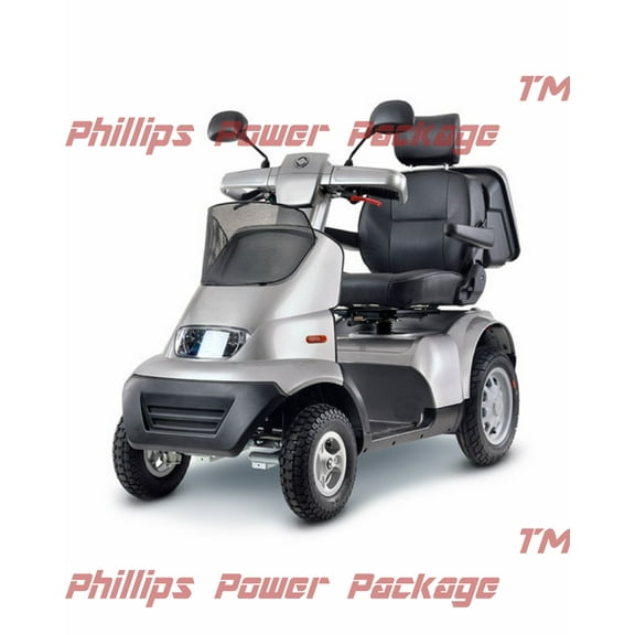 Afikim - Afiscooter S4 - Full Size Mobility Scooter - 4-Wheel - Metallic Silver