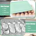thumbnail image 5 of 1PC Deviled Egg Containers with Lid,Stackable Plastic Egg Tray Carrier,Deviled Egg Holder Tray Carrier,Stackable Countertop Egg Platter for Easter Picnic Party,24 Compartments/Set(Blue), 5 of 7