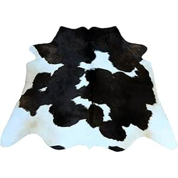 Artisan-Made Small Cowhide Rug - Black & White Cowskin for Luxurious Home Decor, Perfect for Living Room, Bedroom, or Office