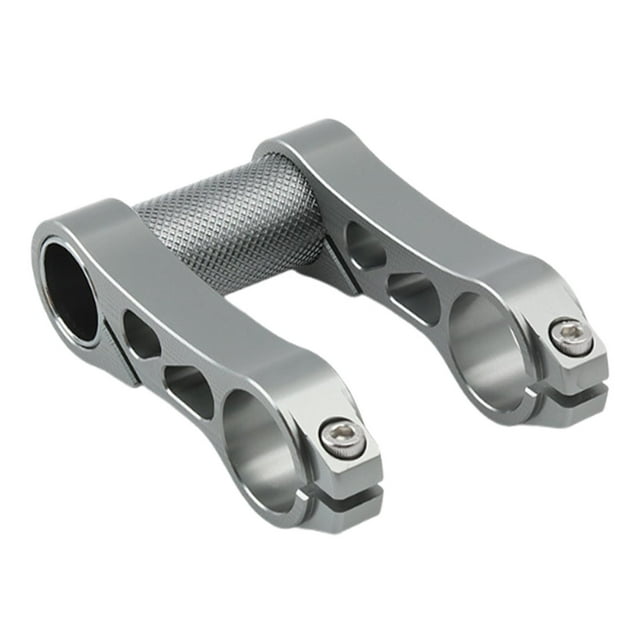 Extensor de manillar de bicicleta, barra extensora de aleación de aluminio, soporte resistente y ligero Gris plata