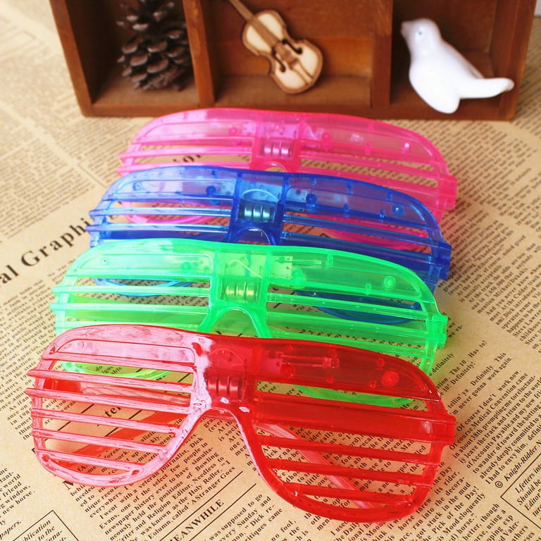 20 Pack LED Glasses,6 Color Light Up Glasses Shutter order Shades Glasses Led Party Sunglasses New Years Eve Glow Party Supplies Favors