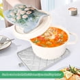 thumbnail image 4 of BZSMCE Pot Holder Oven Mitts Cooking baking Beautiful Blush Roses Creative Pattern Size:7x9.8in, 4 of 7