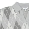 thumbnail image 3 of Time and Tru Women's Short Sleeve Argyle Polo Sweater, 3 of 3