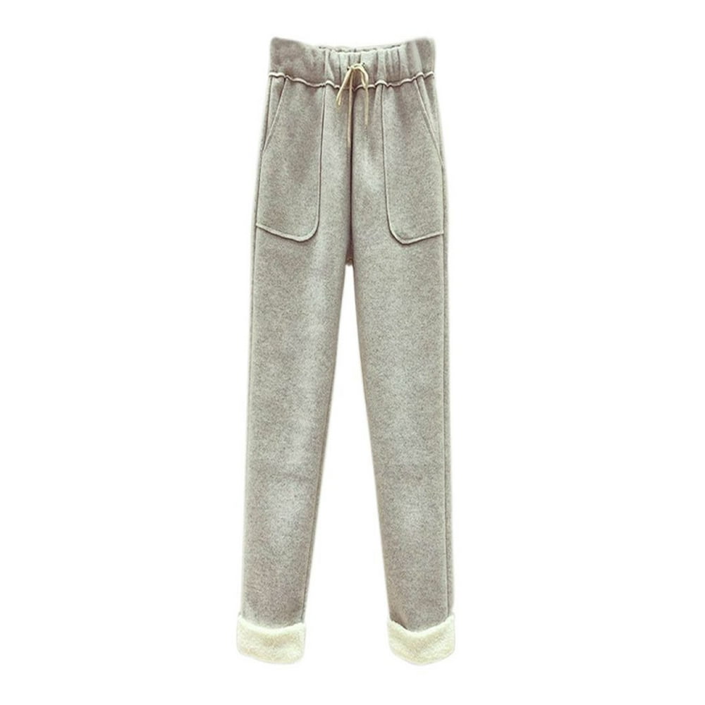 Balai - Women Winter Thick Warm Fleece Lined Harem Pants Long Trousers Sweatpants - Walmart.com