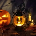 thumbnail image 5 of Vintage Halloween LED Lantern - Portable Pumpkin Light with Realistic Lantern Face - Battery Powered Handheld Decor for Indoor Outdoor Trick or Treat, Parties, Table Centerpieces and Spooky Decor, 5 of 5