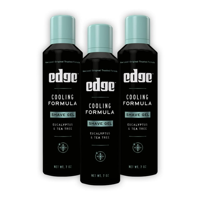 Gel de afeitar Edge Cooling de eucalipto y árbol de té, 200 ml (paquete de 3)