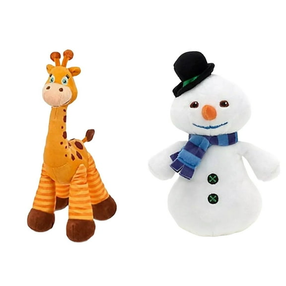 CHILLY Snowman & Gabby Giraffe 8” Set Beanbag Plush NEW Stuffed Animal Doc