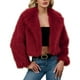thumbnail image 2 of Chaqueta de abrigo cálida para mujer, de invierno, lisa, con cuello vuelto, 2 of 7