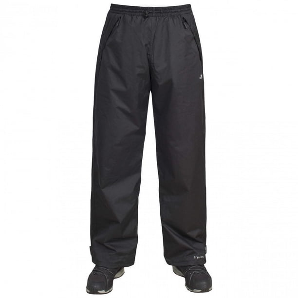 Trespass - Pantalones impermeables y cortavientos Modelo Toliland hombre caballero (Negro)