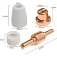 thumbnail image 2 of Gamvdout 100PCS Set Plasma Cutter Tip Electrodes&Nozzles Kit Consumable Accessories For PT31 Cut 30 40 50 Plasma Cutting Torch LG-40 Welding nozzle, 2 of 6