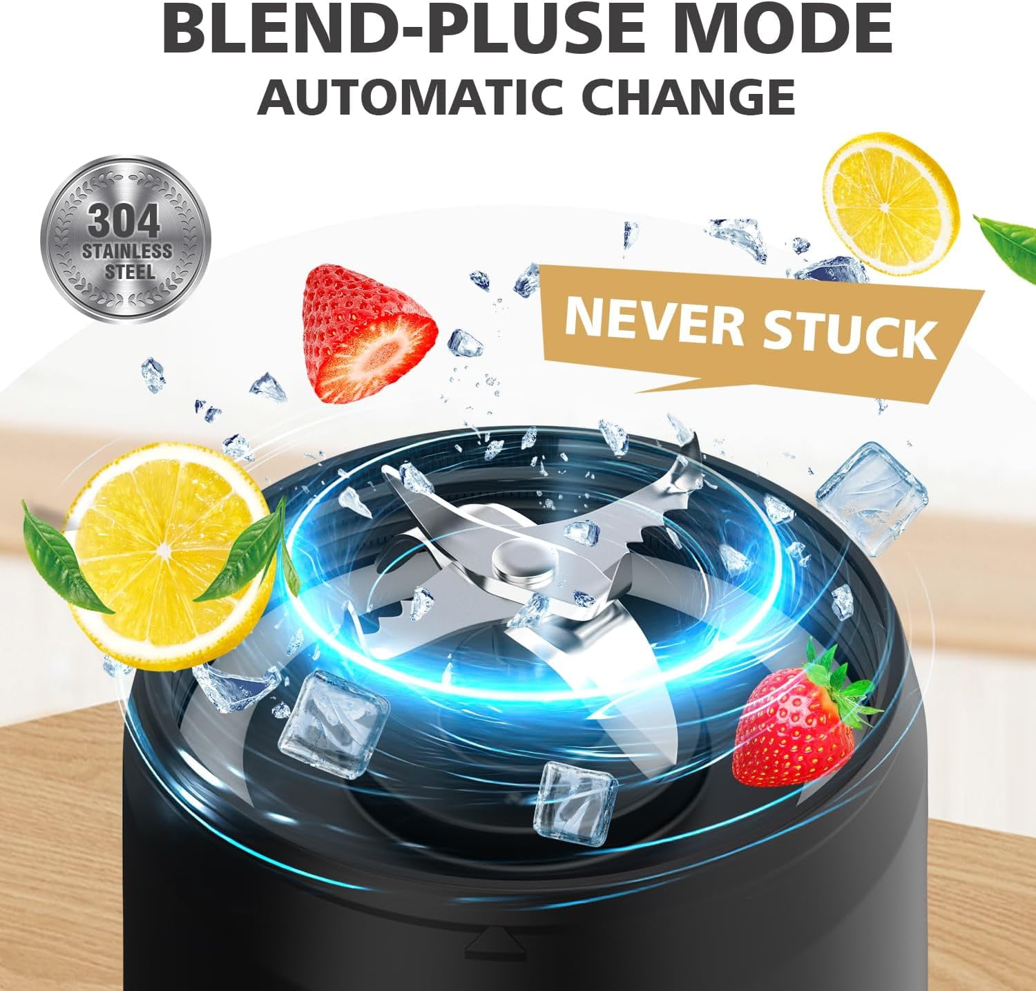 Portable Blender with Insulated Carrying Case & Recipe Book for Shakes and Smoothies, 20 OZ Personal Juicer Electric Protein Shaker Bottle, Mini Small Blender Cup with USB-C Rechargeable, Travel Lid