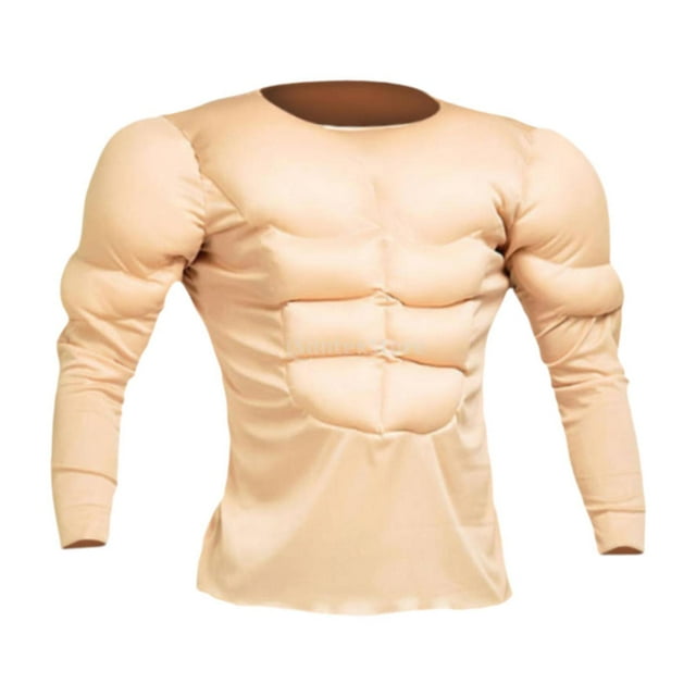 Disfraz de camiseta sin mangas Con músculos Salvador 3D suave S