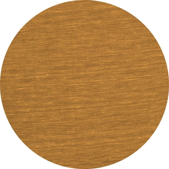 Ahgly Company Indoor Round Abstract Orange Contemporary Area Rugs, 6' Round