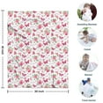 thumbnail image 4 of White Pink Butterfly Flower Pattern Blanket,Comfortable Soft Flannel Throw Blanket,All Season,Warm Lightweight Blankets for Sofa Bed Couch Living Room Chair,30"x40", 4 of 4