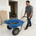 thumbnail image 4 of CQSXDA Versatile Two Wheeled Wheel Barrow Featuring 15 Inch Pneumatic Wheels For Gardening And Yard Work, Blue, 4 of 17