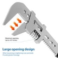 thumbnail image 5 of Ikoopy Adjustable Wrench 10inch Wide Jaw Adjustable Spanner Opening up to 2Inch Portable F Shaped Adjustable Wrench Tool High Carbon Steel Spanner for Plumbing and Household Repairs, 5 of 10