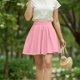 thumbnail image 3 of Faldas de Verano Cortas de Mujer Falda de Color Sólido de Línea A, Falda Media Casual para el Uso Diario de Primavera, 3 of 5