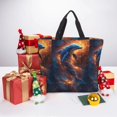 thumbnail image 6 of Pofeuu Cool Dolphin Print Tote Bag for Women,Hobo HandBags with Zipper,Large Capacity Casual Shoulder Handbags with Inner Pockets, 6 of 7