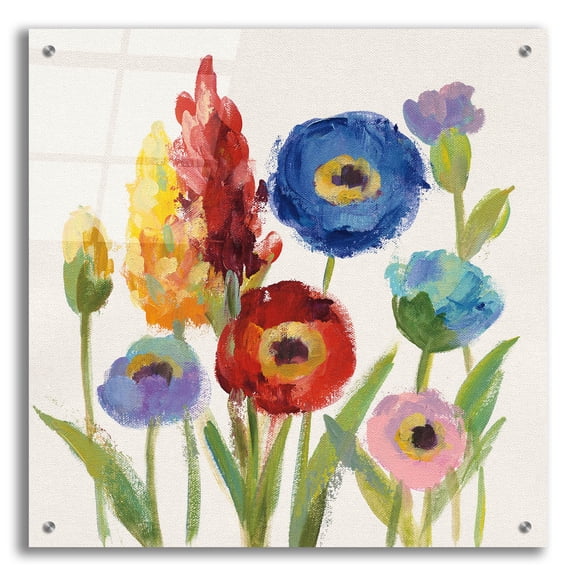 Epic Art 'Wild Garden I' by Silvia Vassileva, Acrylic Glass Wall Art, 24"x24"