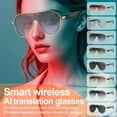 thumbnail image 2 of AI translation smart glasses, A17 European and American large frame sun protection color changing stainless steel Bluetooth audio sunglasses, 2 of 17