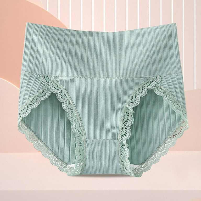 YiHWEI Female Short Lace Lingerie Women's Solid Color Cotton Underwear High  Waisted Underwear XXL 