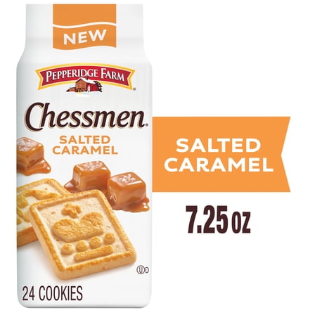 Pepperidge Farm Chessmen Salted Caramel Cookies, 7.25 oz Bag