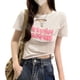 thumbnail image 1 of Camiseta corta hueca para mujer, Top de manga corta ajustado dulce informal a la moda para verano, 1 of 8