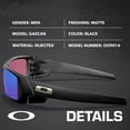 thumbnail image 2 of Oakley OO9014 Gascan Rectangle Shaped Polarized Sunglasses for Men - Includes Official Eyewear Kit - Matte Black Frame with Prizm Sapphr Irid Lens, 2 of 6