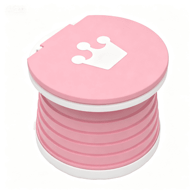 Portable, Foldable Potty Seat for Toddler – Training Toilet Seat, Emergency Toilet for Car, Camping, Outdoor, Indoor (Pink, Small)