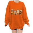 thumbnail image 2 of Chandails à Capuchon de Mode pour Femmes 2023 Mode Automne Hiver Lunettes Fille Imprimé Décontracté Sports Col Rond Survêtements Manches Longues 50 % de Rabais Liquidation Costumes Halloween/noël, 2 of 4