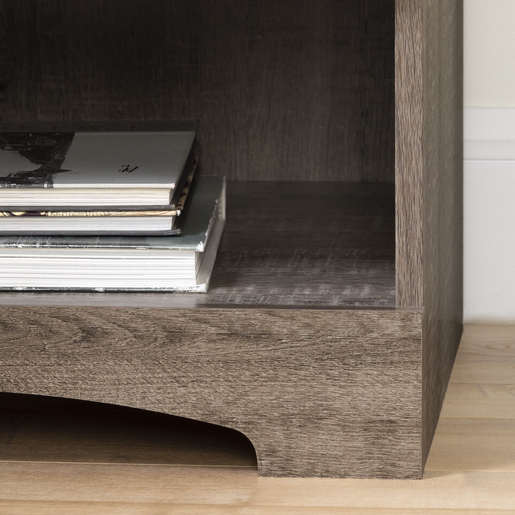 Table de chevet 1 tiroir pour Adulte, fini Chêne vieilli, collection Step One de Meubles South Shore