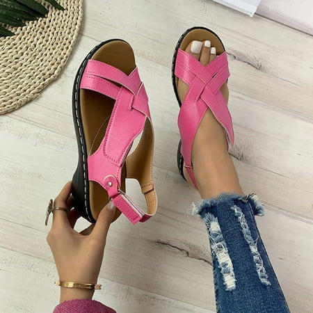 

Aueoeo Women s Orthopedic Sandals Wedge Flip-flops Outer Beach Sandals Comfortable Shoes With Ergonomic Women s Arch Support Soft Cushion Flip Flops Thong Sandals Soles On Clearance