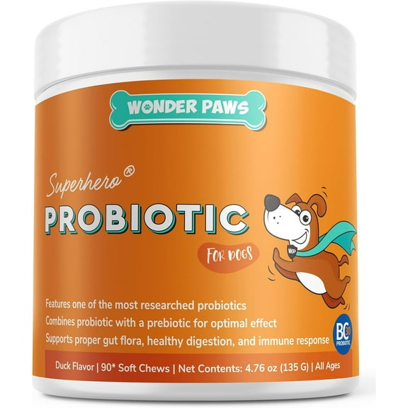 Probiotics for Dogs-Natural Pro & Prebiotic for Gut, Digestion, Gas, Bloating, Constipation-90 Chews