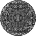 thumbnail image 1 of Ahgly Company Indoor Round Persian Gray Traditional Area Rugs, 4' Round, 1 of 1