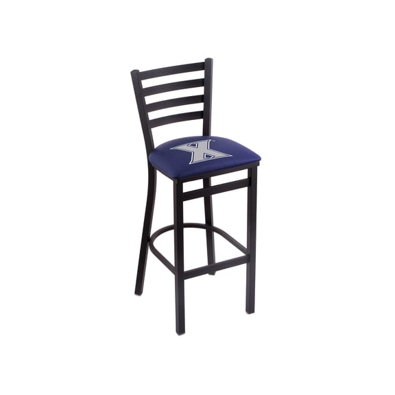 L004 - 25" Black Wrinkle Xavier Stationary Counter Stool with Ladder Style Back by Holland Bar Stool Co.