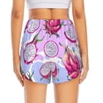 thumbnail image 2 of Lsque Dragon Fruit Printed Women's Running Shorts with Liner Pockets,Elastic Quick Dry Workout Athletic Gym Yoga Shorts,Womens High Waist Shorts-Small, 2 of 9