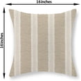 thumbnail image 2 of Tan Khaki Polka Dot Pillow Covers 16x16 Inch Set of 2 Boho Striped Decorative Throw Pillows Modern Abstract Geometry Decor Outdoor Pillow Cases Linen Cushion Cases for Sofa Couch Living Room, 2 of 7