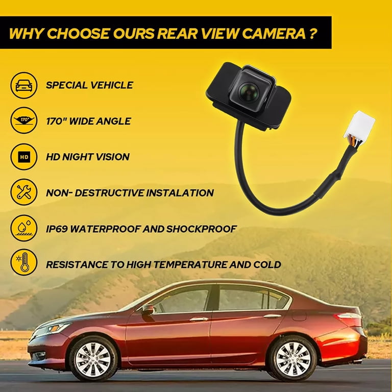 Rear View Backup Parking Camera – Fits 2016-2017 Honda Accord 2.4L & 3.5L (OEM 39530-T2A-A31 / A21)