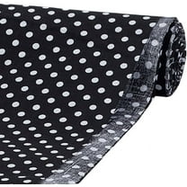 1.09 Yards Black White Polka Dots Cotton Fabric 61 inch Wide Dots Printed Craft Fabric