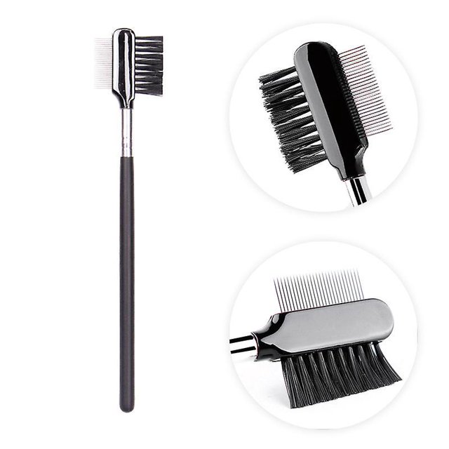 peigne Cils De Luxe Avec Dents En Acier Inoxydable, Brosse Cils Avec Peigne Mtallique, Idal Mme Pour La Pose D'extension De Cils