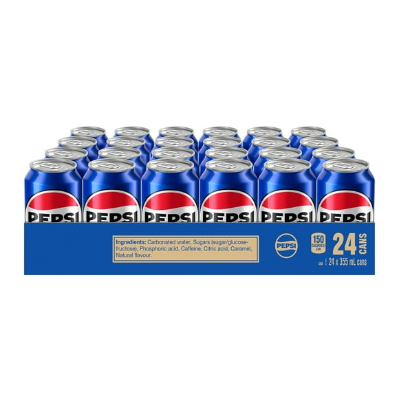 Boisson gazeuse Pepsi, 355 mL, 24 canettes 24x355mL