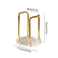 thumbnail image 3 of Gold Acrylic Desktop Cup Holder | Disposable Paper Cup Storage Rack | Plastic & Aluminum Tea Cup Organizer | 11.5x13cm Compact Design for Home & Office Use, 3 of 6
