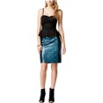 thumbnail image 1 of Material Girl - Vestido ajustado con peplum y lentejuelas para mujer, azul, XX-Small, 1 of 1