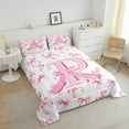 thumbnail image 5 of Manfei Initial Monogrammed 3-Piece Queen Comforter Set,Super Cozy Bowknot Alphabet Bedding, 5 of 8