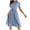 Light Blue dresses for women 2023, variant on Summer Saving Wycnly Womens Dresses Short Sleeve Round Neck Floral Knee-Length Summer Dress Tie Waist Pleated Swing Midi Beach Dresses Blue Up to 65% off