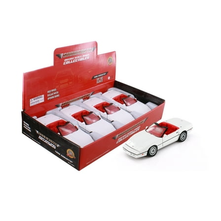 1986 Chevy Corvette Convertible, White - Showcasts 77298D - 1/24 Scale Diecast Model Car