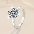thumbnail image 1 of Anillo de mujer con moissanita en plata de ley S925, accesorio de corona brillante, 1 of 5
